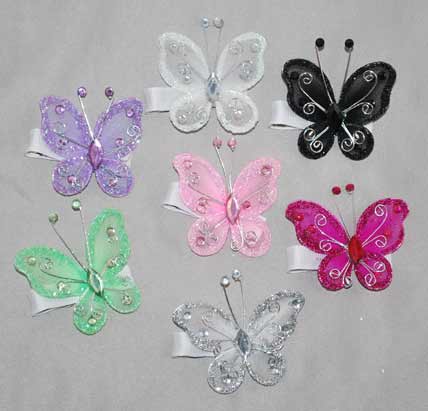 Bling Butterfly Clips - Click Image to Close