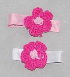 Crochet Flower Clips