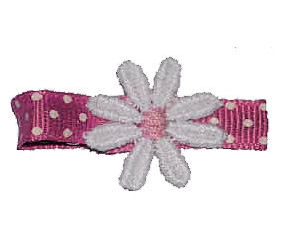 Embroidered Daisy Clip