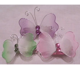 Jeweled Butterfly Clips