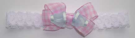 Baby Headband with Loop and Diamond Bow