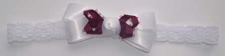 Double Satin Bow on an Infant Headband