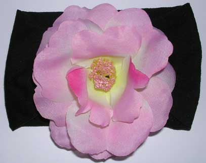 Rose and Nylon Headband - Click Image to Close